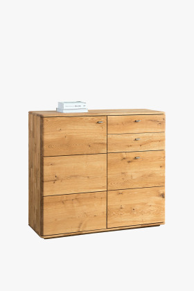 Hohe Kommode aus Eiche natur Texas 46 Wohnzimmermöbel